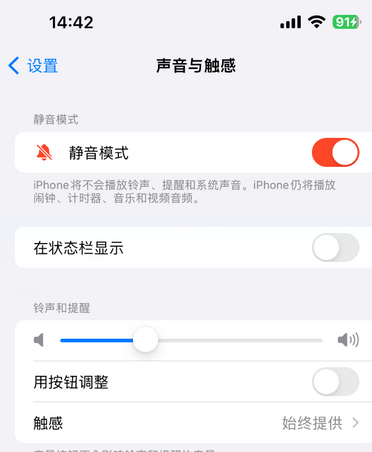 沂南苹果15Pro维修网点分享iPhone15Pro系列机型中隐藏静音图标 